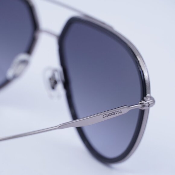 CARRERA 295/S 0807 9O Sunglasses Black Aviator Frame, Dark Grey Gradient Lenses - Picture 5 of 10